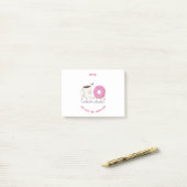 あなたと私はつながりのコーヒーとドーナツ ポストイット (デスク上)