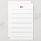 あなたと私はハートとアローバレンタインデーを愛する 便箋 (正面/裏面)