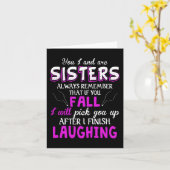 あなたと私は姉妹で常にあなたを覚えてもしいる カード (黄色い花)