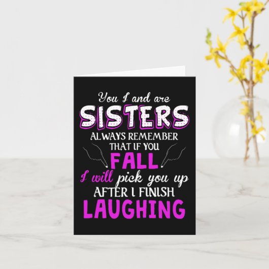 あなたと私は姉妹で常にあなたを覚えてもしいる カード (黄色い花)