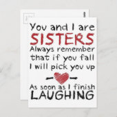 あなたと私は姉妹デザイン ポストカード (正面/裏面)