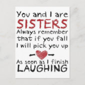 あなたと私は姉妹デザイン ポストカード (正面)