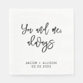 あなたと私は、常にエレガントな結婚式の日の披露宴 スタンダードランチョンナプキン (正面)