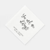 あなたと私は、常にエレガントな結婚式の日の披露宴 スタンダードランチョンナプキン (角)