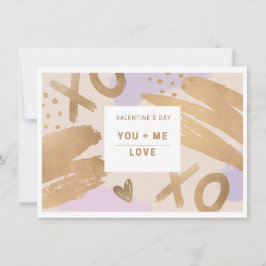 あなたと私はXOXOバレンタインデーのカードが大好き 招待状