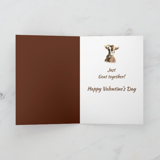 あなたと私ヤギ一緒にバレンタインロマンおもしろいマン シーズンカード (内部)