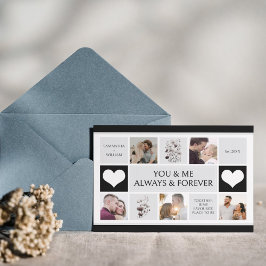 あなたと私、いつまでも & ずっと フォト コラージュ シーズンカード