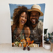 あなたと私 |カップルパーソナライズされたの写真 フリースブランケット