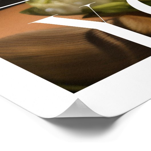 あなたと私 |カップルパーソナライズされたの写真 ポスター (角)