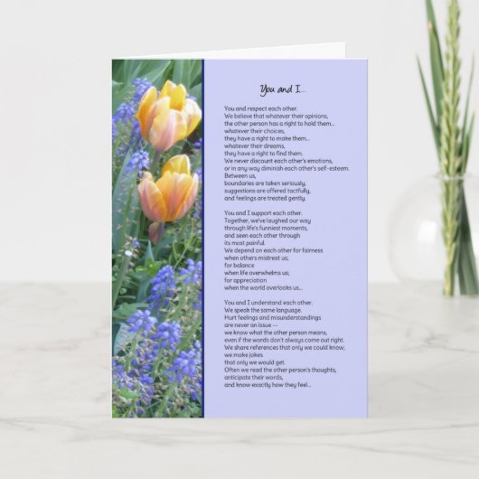 あなたと私……友情 カード (正面)