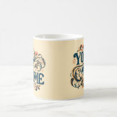 あなたと私:平和を飲む コーヒーマグカップ (中央)