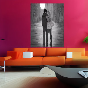 あなたと私   AIアートポスター ポスター