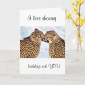 あなたと誕生日を共有するのが好きC カード (黄色い花)