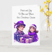 あなたと貴方の平和 |クリスマス カード (黄色い花)