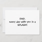 あなたと過ごす毎日がワクワクする Splash カード (裏面)