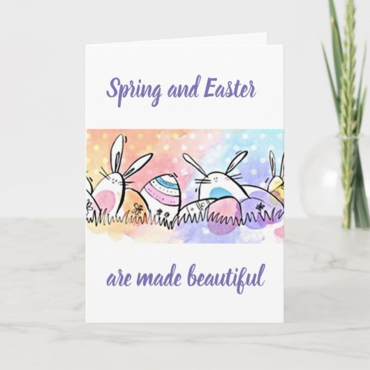 あなたと「イースター」をシェアすることが美しい シーズンカード (正面)