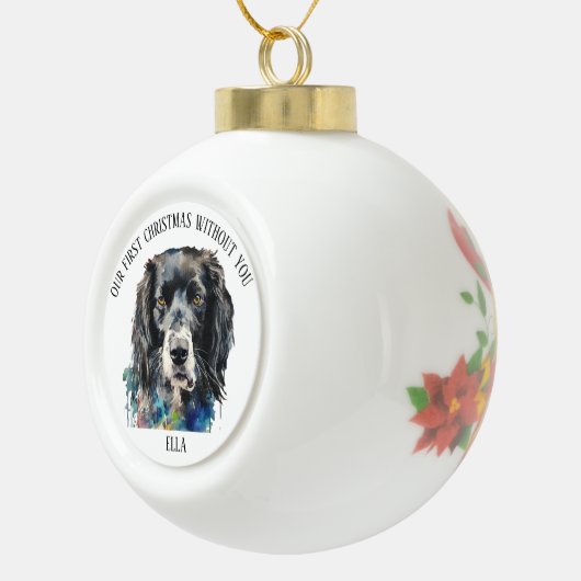あなたなしでの初めてのクリスマス オーダーメイド セラミックボールオーナメント (右)