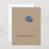 「あなたなしではブルーベリー青」ポストカード ポストカード (正面/裏面)