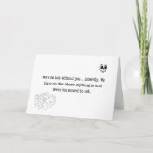 あなたなしでは困る(本当に助けて) サンキューカード (正面)