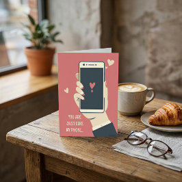 あなたなしでは機能しない Funny Phone Love カード