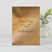 あなたなしでは生きていけない 招待状 (スタンド正面)