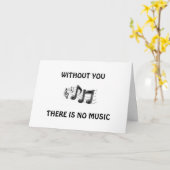 あなたなしでは私の人生に音楽はない - 結婚記念日カード カード (黄色い花)