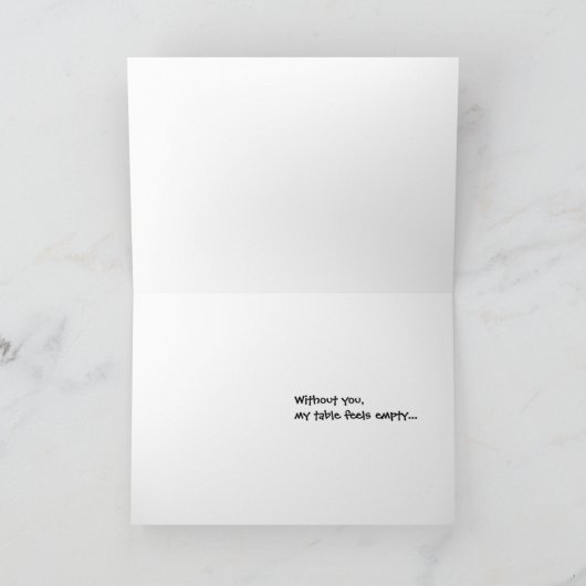 あなたなしの感謝祭挨拶状 シーズンカード (内部)