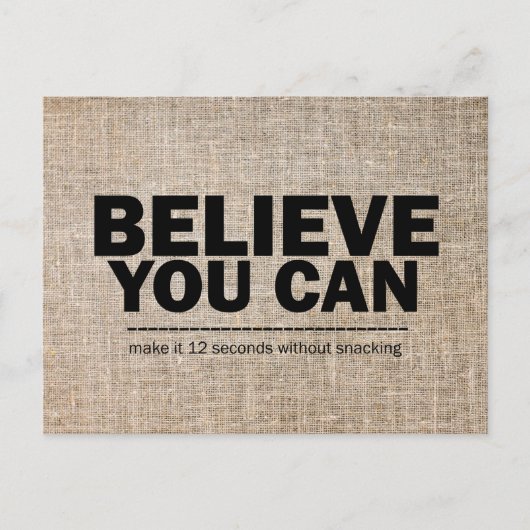 あなたならできる！ユーモア満載のダイエット・インスピレーション ポストカード (正面)