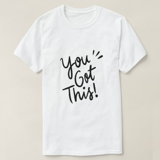 あなたならできる – 励ましのタイポグラフィ Tシャツ (デザイン正面)