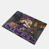 あなたにかかってしまった魔法 Pekingese Witch ドアマット (アングル)