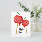 あなたにくっついたキャンディーアップル ポストカード (スタンド正面)