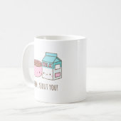 あなたについて深刻なかわいい穀物およびミルクしゃれ コーヒーマグカップ (正面左)