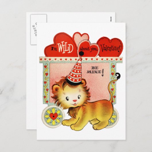 あなたについて野生|のバレンタイン|の郵便はがき シーズンポストカード (正面/裏面)