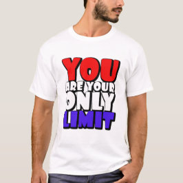あなたにとっての限界は自分自身である 大胆なモチベーションアート Tシャツ