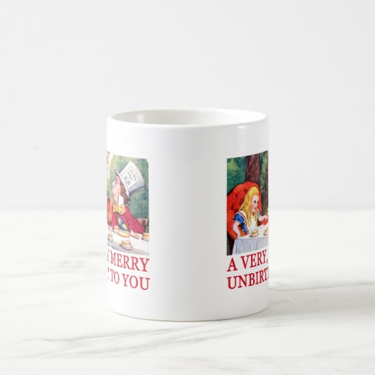 あなたにとってメリーとても誕生日が無い！ コーヒーマグカップ (中央)