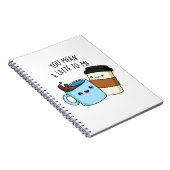 あなたにとってラテほど嬉しいものだよ 面白いコーヒーの駒 ノートブック (右側)