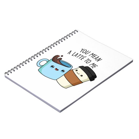 あなたにとってラテほど意味がある 面白いコーヒーの駒 ノートブック (左側)