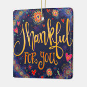 あなたにとって「インスピレーション」は感謝 セラミックオーナメント (左)