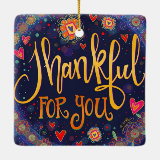 あなたにとって「インスピレーション」は感謝 セラミックオーナメント (裏面)