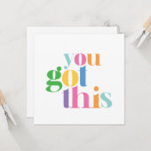 あなたにはこの色鮮やかな励ましがある、インスピレーションに満ちた カード (正面/裏面インサイチュ)