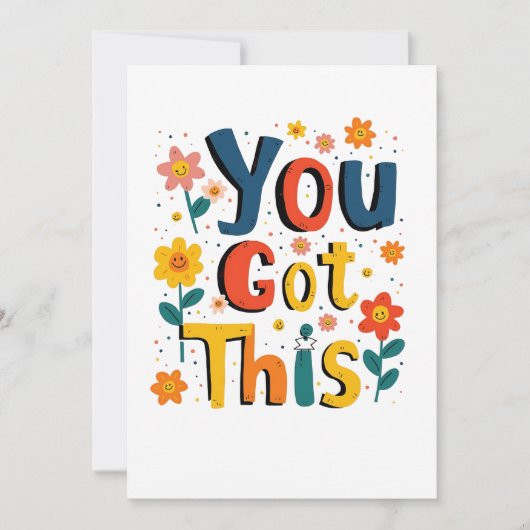 あなたにはできる！教師試験当日の得点試験 招待状 (正面)