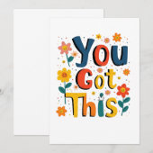 あなたにはできる！教師試験当日の得点試験 招待状 (正面/裏面)