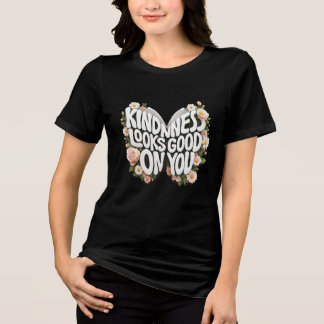 あなたには優しさが似合う フローラルアート トライブレンドTシャツ