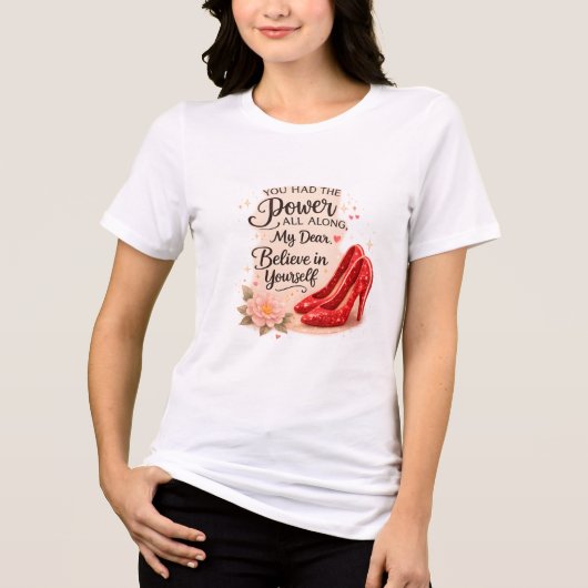 あなたには最初から力がある 前向きになれる名言 トライブレンドTシャツ (正面)