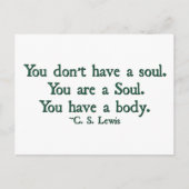 あなたには魂がないわけではない、あなたは魂そのものだ ポストカード (正面)