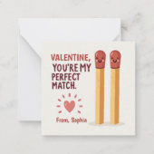 あなたにぴったりな人よ かわいいバレンタインデー ノートカード (正面)