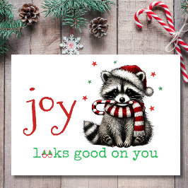 あなたにぴったりの楽しいクリスマス ラクーン シーズンカード