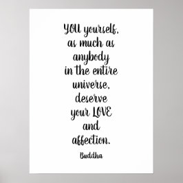 あなたにふさわしいラブブブッダ引用文 ポスター