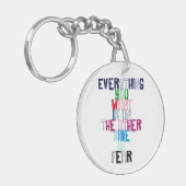 あなたによってがほしいすべては恐れの反対側にあります キーホルダー (正面左)