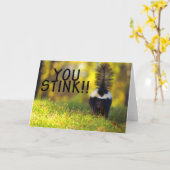 あなたによってが悪臭を放つスカンク カード (黄色い花)